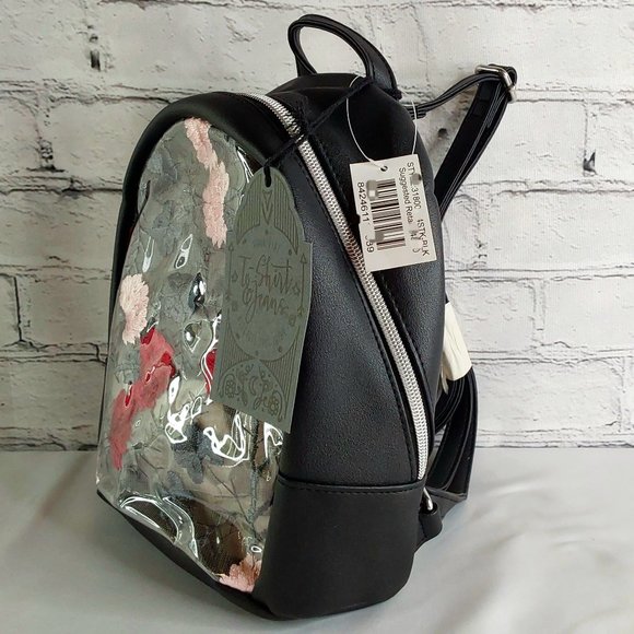 \'T~SHIRT & JEANS\' \'KIKO LACIE\' FLORAL EMBROIDER CLEAR MIDI BACKPACK main image 9